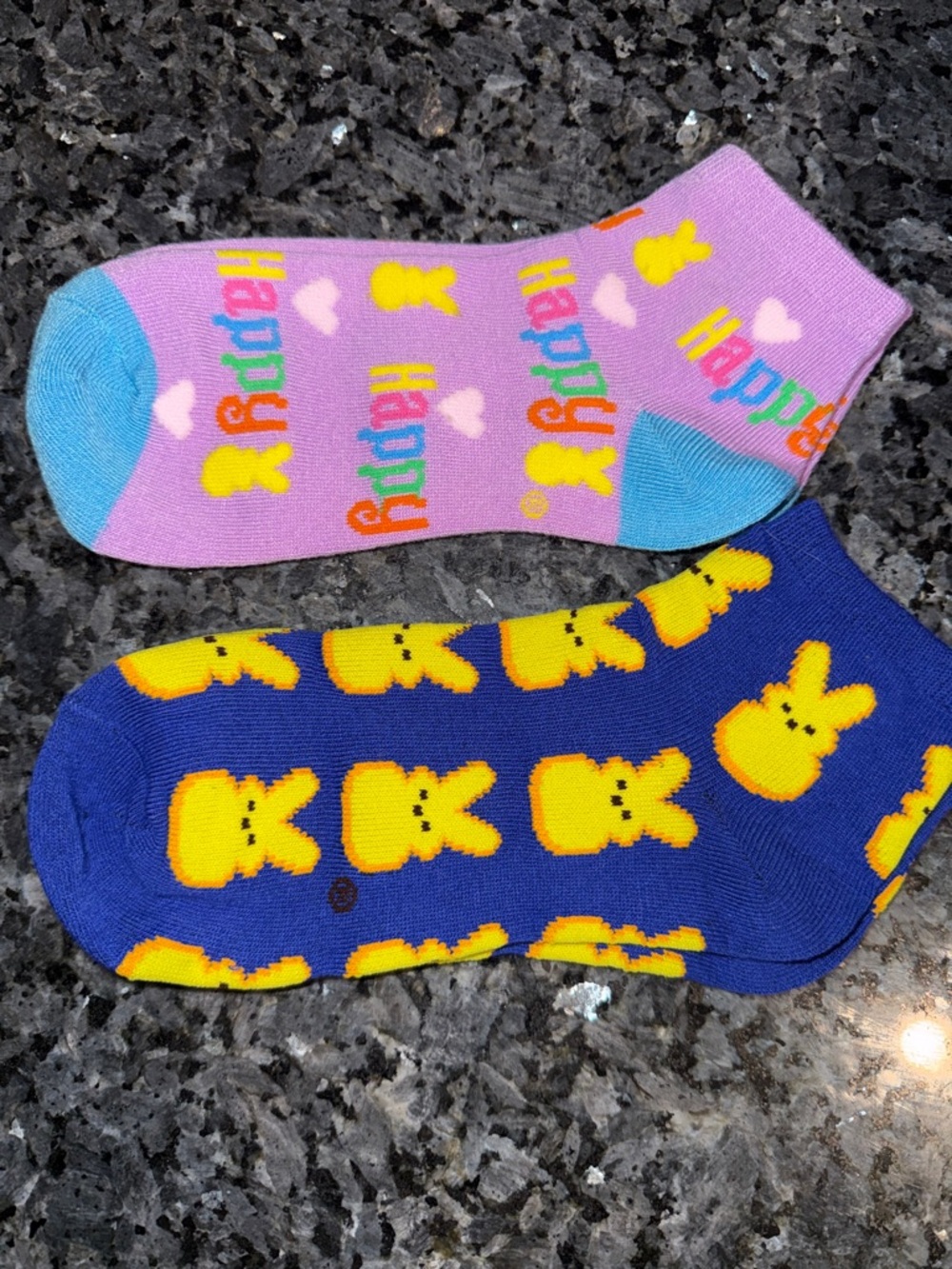 4/19/26 SHOW - FREE W/Purchase over $35 Peeps Bunny Ankle Socks - Pink or Blue